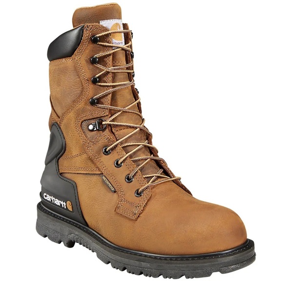 Carhartt HERITAGE WATERPROOF 8" STEEL TOE WORK BOOT Brown Oil Men’s 11 W - Picture 3 of 10